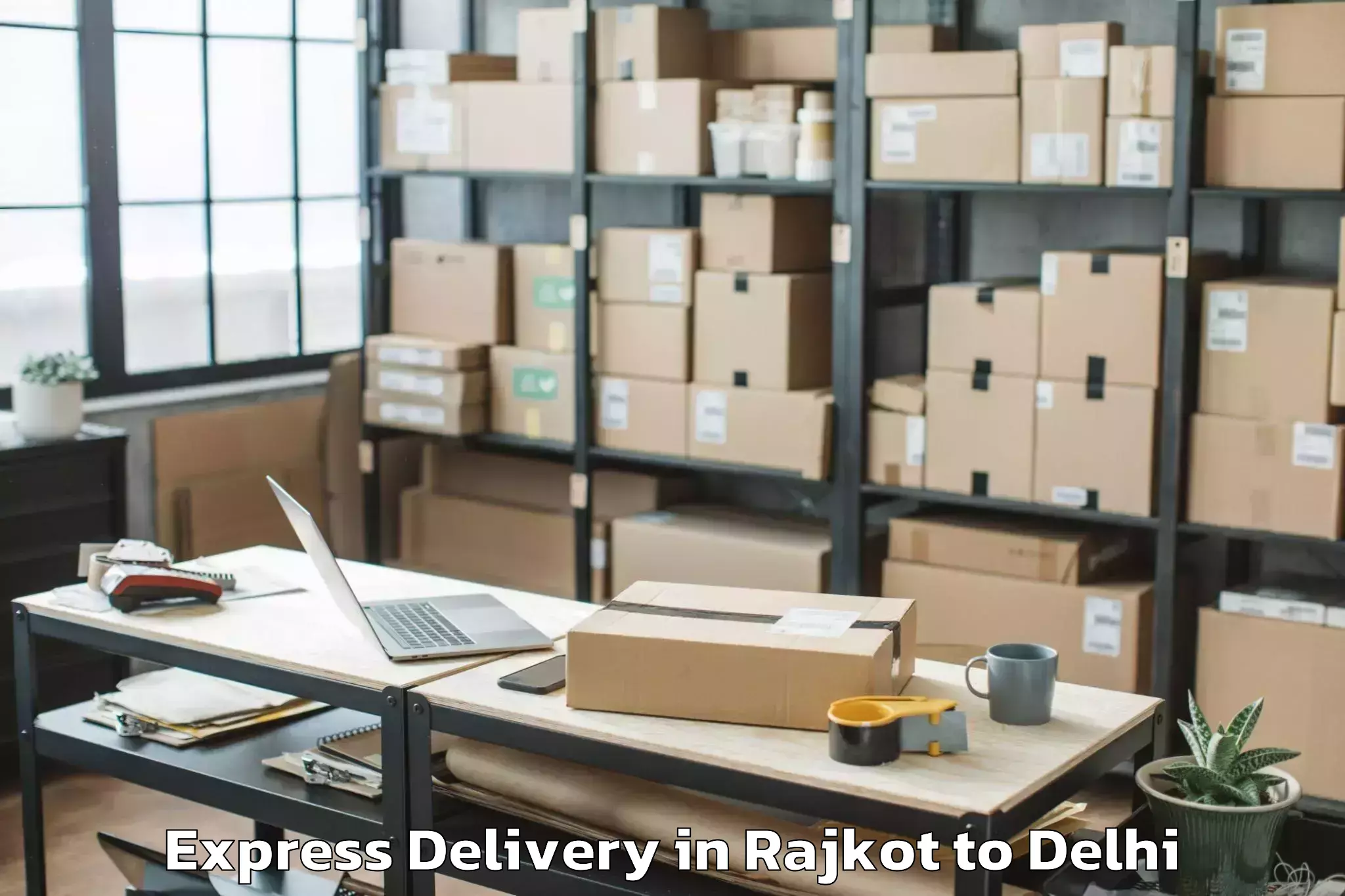 Expert Rajkot to Jawaharlal Nehru University Ne Express Delivery